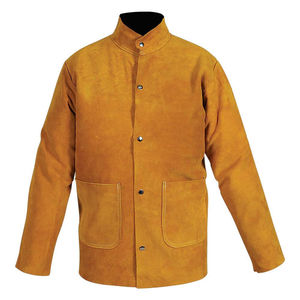 Chaqueta de Soldadura de Cuero Premium, Resistente al Fuego y al Calor, Ropa de Seguridad para Soldadores, Chaqueta de Soldadura Industrial Antichispas de Cuero Vacuno - Product Image 1