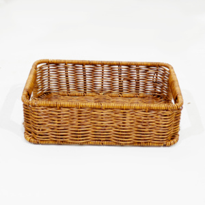 Hot Selling <b>Rectangular</b> Plastic <b>Storage</b> <b>Basket</b> Rustic Style Multi-Purpose Organizer - Product Image 2