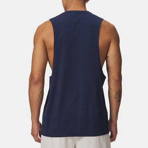 Loose Design Solid Color Blank Fashionable Custom Screen Print Logo Round Neck Sleeveless Plus Size Oversized <b>Mesh</b> Tank <b>Top</b> - Product Image 2