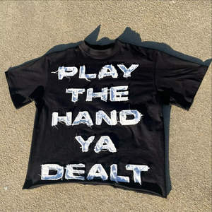 T-shirt unisexe surdimensionné en coton 100 % respirant avec broderie de patch, personnalisable, pour la vente en gros de vêtements streetwear - Product Image 5