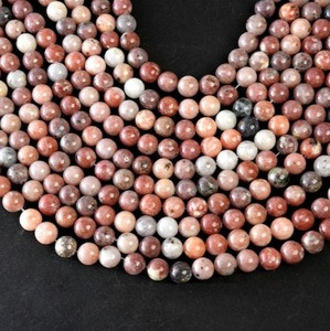 Cuentas redondas lisas de jaspe de flor de cerezo natural de 4MM, 6MM, 8MM, 10MM, cuentas de piedras preciosas sueltas para hacer joyas, collar y pulsera DIY - Product Image 3