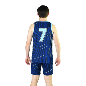 ชุดบาสเก็ตบอลแบบซับลิเมชั่นขายส่ง OEM พร้อมโลโก้สั่งทำ เสื้อและกางเกงขาสั้น ชุดกีฬาทีม ระบายอากาศได้ดี - Product Image 2