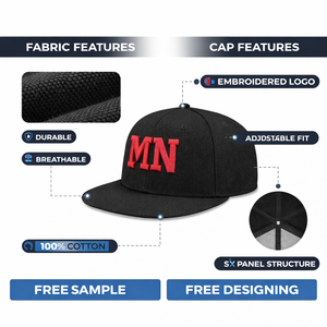 หมวกเบสบอลปักลาย 3 มิติ แบบกำหนดเอง OEM แบรนด์ส่วนตัว หมวกปรับขนาดได้สำหรับสโมสร ทีม และแบรนด์ต่างๆ - Product Image 5