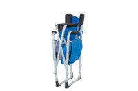 Chaise pliante en acier inoxydable de conception moderne avec porte-gobelet mobilier d'extérieur en métal pour les activités de jardin et le camping