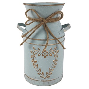 Nouveau vase à fleurs tendance style ferme rustique, bidon à lait vintage en métal galvanisé décoratif pour la décoration intérieure, taille personnalisable - Product Image 2