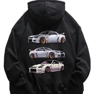 Sudadera con capucha para hombre con estampado personalizado 100% forro polar de algodón para comodidad de invierno - Product Image 1