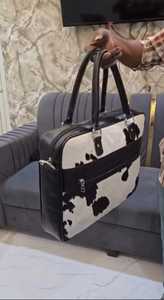 Sac de voyage en cuir de vachette véritable fait main pour hommes et femmes, sac de week-end, sac de nuit, vente en gros - Product Image 4