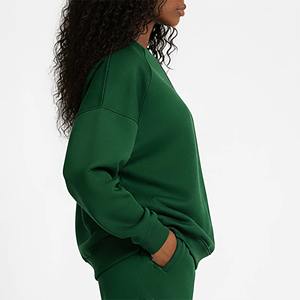 Sweat-shirts et hoodies oversize imprimés pour femmes, style streetwear hiver, en mélange polyester/coton, avec strass, tailles personnalisées, vente en gros à prix abordable - Product Image 3