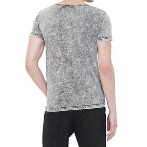 Camisetas al por mayor para hombre, estilo acid wash, streetwear, hip hop, 100% algodón, con logo personalizable - Product Image 1