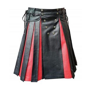Men's Leather <b>Gladiator</b> Kilt Renaissance Sexy <b>Costume</b> with Belt-Eco-Friendly - Product Image 1