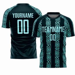 Maillots de football personnalisés par sublimation 100% polyester respirant à séchage rapide, uniformes d'équipe pour adultes, motif 3D, tissu 260g - Product Image 1