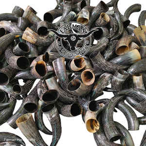 Cuerno de buey vikingo tallado a mano, artesanía nórdica de lujo a precio económico. - Product Image 4
