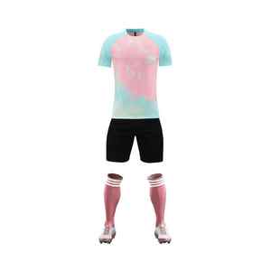 Maillot de football court personnalisé pour supporters et joueurs – Nouvelle saison – Ensemble de football rouge et blanc pour club – 100 % polyester respirant – Tenue d'équipe - Product Image 3