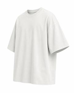 T-shirt décontracté pour homme, coupe oversize, col rond, manches classiques, 100 % coton jersey tricoté, blanc uni, design vierge, écologique, vente en gros - Product Image 3