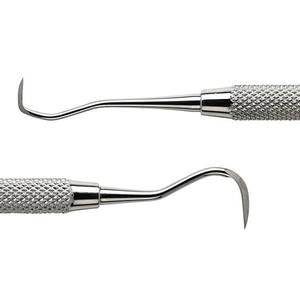 U15 Towner/30 Jacquette Anterior Sickle Scaler, Removedor de Cálculos Dentales de Doble Extremo, Acero Inoxidable Quirúrgico, Mango Hueco - Product Image 3