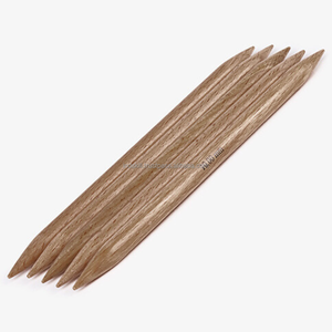 Aiguilles à tricoter double pointe en bois peint, marque personnalisée, 5 pièces/sac, 50 cm, toutes tailles et longueurs - Product Image 1
