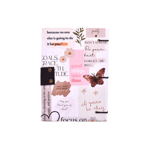 A5 Motivational Quote Collage Design Handmade Paper Notebook Lock Diary 200 Pages Double Side Eco Friendly Premium Journal Gift - Product Image 2