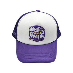 Casquette de baseball à 5 panneaux bleue personnalisée avec logo, en nylon bicolore et maille, pour adultes et enfants, vente en gros d'usine - Product Image 4