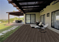 Revêtement de terrasse WPC imperméable en relief 3D profond |   Planche de terrasse en composite bois-plastique |   Terrasse extérieure anti-décoloration