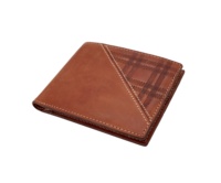 Cartera Bifold de Cuero Genuino Castello de Alta Calidad con RFID, para Hombre, con Grabado, Color Marrón, Corta, de Poliéster, Excelente Relación Calidad-Precio