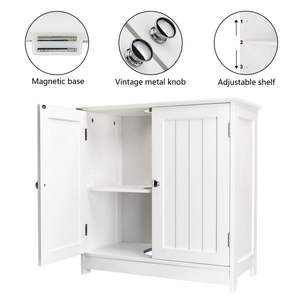 Mueble de Almacenamiento Blanco para Lavabo de Baño, Elegante Gabinete para Lavabo - Product Image 5