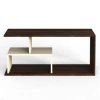 Table basse et table centrale Smohn au design moderne, gamme Essentia en érable brun et beige