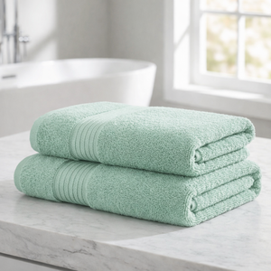 ชุดผ้าขนหนูอาบน้ำแบบทอ 2 ชิ้น หรูหรา 100% ผ้าฝ้ายเนื้อนุ่ม ซึมซับดี ทันสมัย สำหรับใช้ในบ้านและห้องน้ำ รับสกรีนโลโก้ - Product Image 5