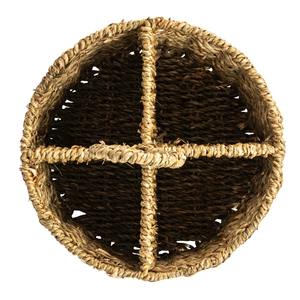 Cesta redonda de almacenamiento de varias secciones hecha a mano con hierba marina, venta al por mayor, ecológica, hecha en Vietnam - Product Image 3