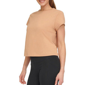 High Quality Heavyweight Boxy Women's Cotton <b>Crop</b> T Shirt Breathable Quick Dry Short Sleeve Casual Tee Crew Neck Summer Gym <b>Top</b> - Product Image 2