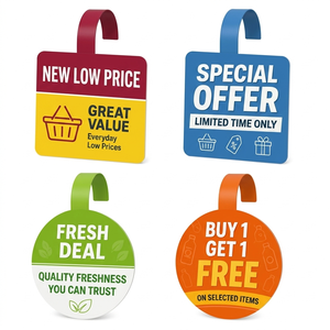 Custom PVC Hanging Shelf Wobbler Display Stand Retail Promotion Sign <b>Plastic</b> Price Tag Holder Supermarket Advertising Supplier - Product Image 1