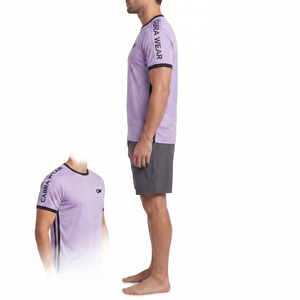 เสื้อยืดแขนสั้นผู้ชาย ผ้าโพลีเอสเตอร์ พิมพ์ลายสกรีน ปักโลโก้ได้ตามต้องการ  แบบเรียบ  ออกแบบได้ตามต้องการ - Product Image 3