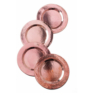Pure Copper Hammered Charger Plate Handcrafted Round Decorative Serving Plate For Luxury Wedding Event Hotelware & Home Tabletop - Product Image 1
