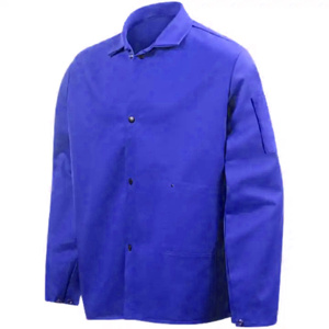 Top Grade Workwear Cowhide Leather Welders <b>Jacket</b> Industrial Safety Reflective Clothing Heat <b>Spark</b> Resistance ANSI Class 1 - Product Image 6