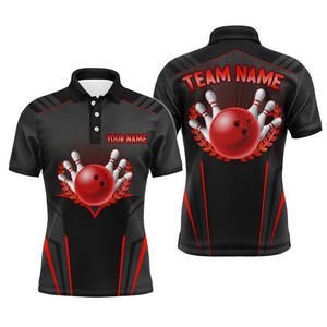 Camiseta de Boliche Personalizada de Alta Calidad para Hombre, Sublimada, Impermeable, de Secado Rápido, Transpirable, Antibacteriana, Antiarrugas, 100% Poliéster - Product Image 1