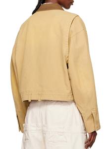 เสื้อแจ็คเก็ตผ้าแคนวาส OEM สำหรับสตรีทแวร์ แฟชั่นระบายอากาศได้ดี ใส่ได้ทั้งชายและหญิง เหมาะสำหรับฤดูหนาว ทนทาน ใช้งานกลางแจ้ง สไตล์วินเทจ ปักลาย - Product Image 4