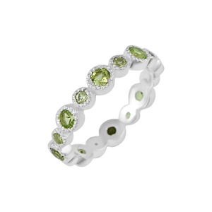 Anillo de Plata de Ley S925 100% Pura con Piedras Preciosas de Peridoto Natural de Buena Calidad, Nueva Colección, Anillo Delicado de Moda, Joyería Fina - Product Image 5
