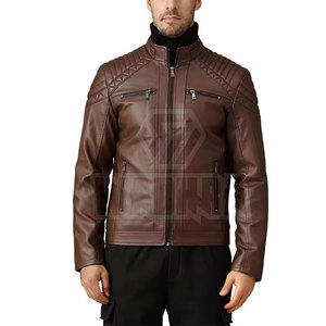 Veste en cuir de style vintage avec coutures durables, finition lisse et doublure intérieure chaude, idéale pour l'hiver - Product Image 5