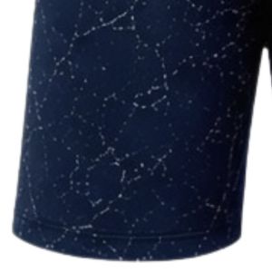 Navy Blue Marble Print Athletic Training <b>Shorts</b> with <b>Elastic</b> <b>Waistband</b> Lightweight Breathable Sports Gym Workout Performance - Product Image 4
