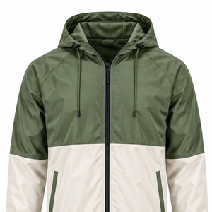 Windbreaker <b>Jacket</b> for <b>Men</b> Water Resistant <b>Lightweight</b> Outdoor Sports Full Zip Hooded Activewear OEM ODM Custom OEM Manufacturer - Product Image 3