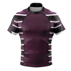 Camiseta de Rugby Sublimada al por Mayor, Tejido Transpirable, Impresión Personalizada, Talla Grande, Unisex, Manga Larga, Antibacteriana, 100% Poliéster - Product Image 6