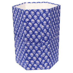 Caja de Almacenamiento Rectangular de Tela de Algodón con Estampado Artesanal, Organizador Decorativo para el Hogar y la Oficina - Product Image 1