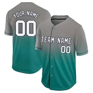 Camiseta de Béisbol Personalizada de Alta Calidad, Cuello en V, Spandex/Algodón, Impresión por Transferencia de Calor, Secado Rápido y Transpirable, Tallas Grandes - Product Image 2