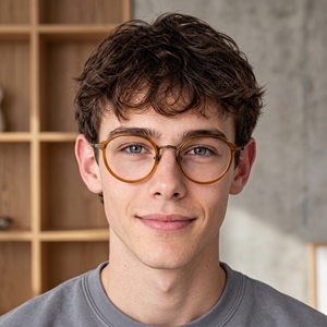 Gafas Fotocromáticas con Bloqueo de Luz Azul UV420, Montura Completa Redonda de Plástico Ligero, Listas para Prescripción, con Logotipo Personalizado - Product Image 5