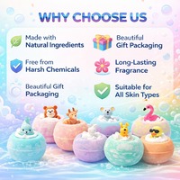 Bombes de bain effervescentes biologiques pour enfants, marque privée, avec huiles essentielles naturelles, en vrac, emballage personnalisé, vente en gros