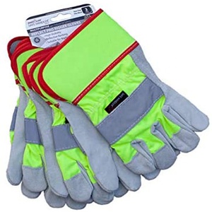 Gants de travail en cuir de vache fendu pour homme, accessoires de sécurité personnalisés, en cuir de vache, personnalisés - Product Image 2