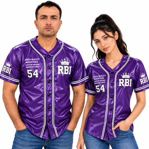 Maillot de baseball pour homme adulte, imprimé numérique, en tissu similicuir, antibactérien, séchage rapide, respirant, grande taille, anti-UV, entièrement imprimé sur le devant - Product Image 4