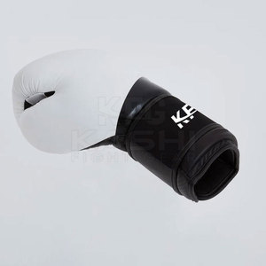 Pakistan Manufactured 16 oz Kick Boxing Gloves Synthetic Leather Breathable Moisture Wicking Adjustable Wrist <b>Strap</b> Reinforced - Product Image 2