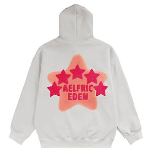 เสื้อฮู้ดดี้โอเวอร์ไซส์ยูนิเซ็กซ์ Aelfric Eden ผ้าฟลีซกันเป็นขุย ลายดาวสีชมพูสำหรับผู้หญิง แขนยาว - Product Image 6