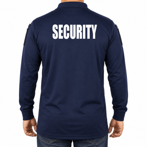 Camiseta Polo Unisex de Poliéster Transpirable de Color Sólido, Uniforme de Guardia de Seguridad, Manga Larga, Ropa de Trabajo para Eventos Corporativos - Product Image 3