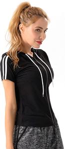 Sudadera corta de algodón para mujer, con Logo personalizado en blanco, de manga larga, informal, 100% poliéster - Product Image 3